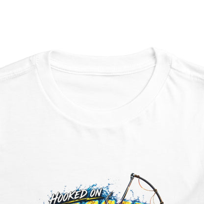 Toddler Fishing Tee — "Hooked on Nassau" Kids Short Sleeve Shirt