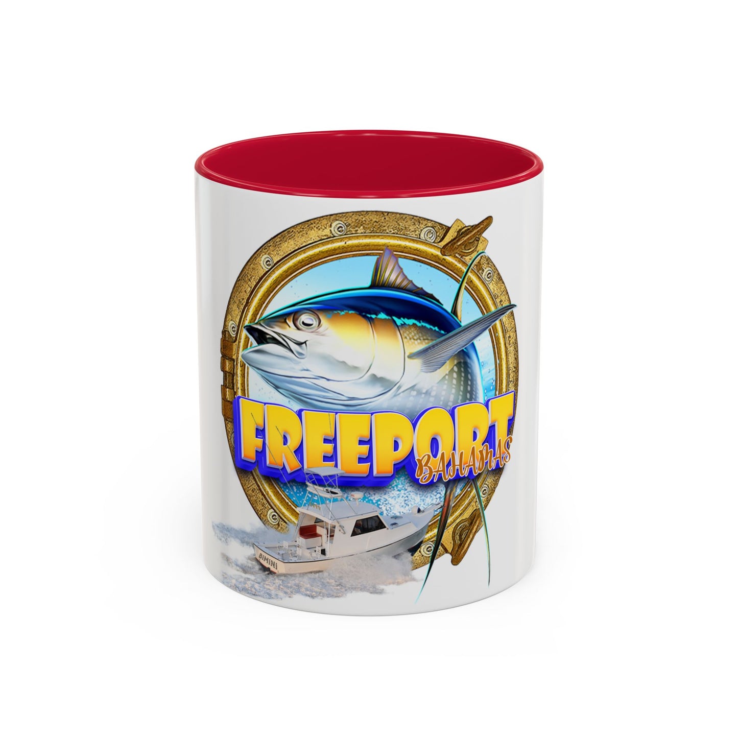 Freeport Marlin Fishing Mug | Color Accent Ceramic Mug