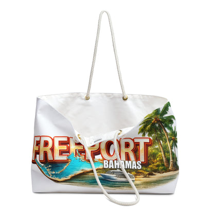 Freeport Bahamas Tropical Weekender Bag — Beach Tote for Vacation & Cruise