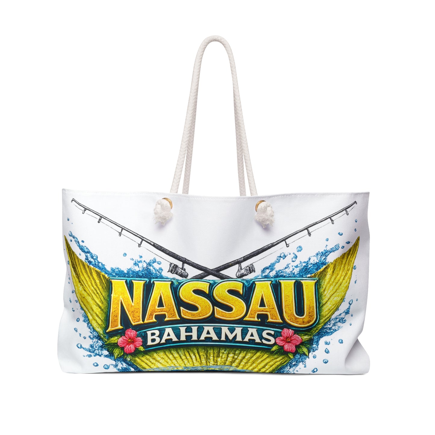 Nassau Bahamas Weekender Bag — Tropical Fishing Travel Tote