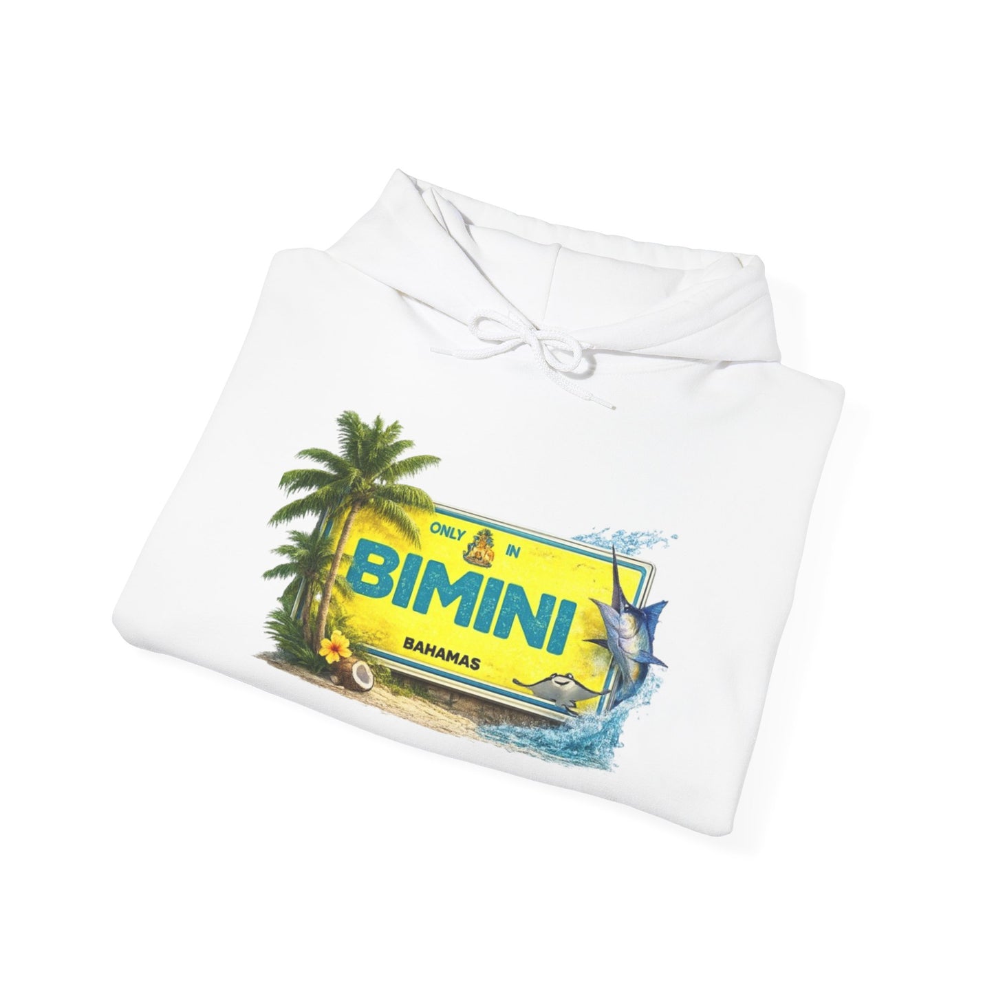 Bimini Bahamas Vintage Travel Hoodie — Tropical Palm Island Souvenir Sweatshirt