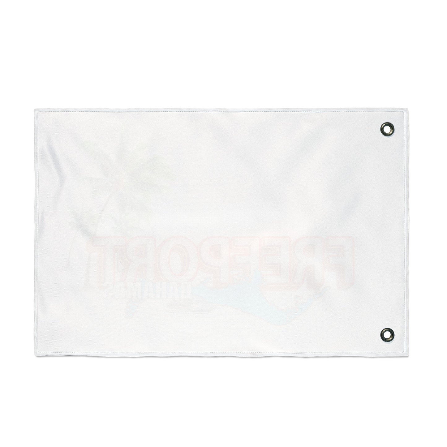 Freeport Bahamas Beach Scene Flag | Double Sided Flag, Palm Tree Design