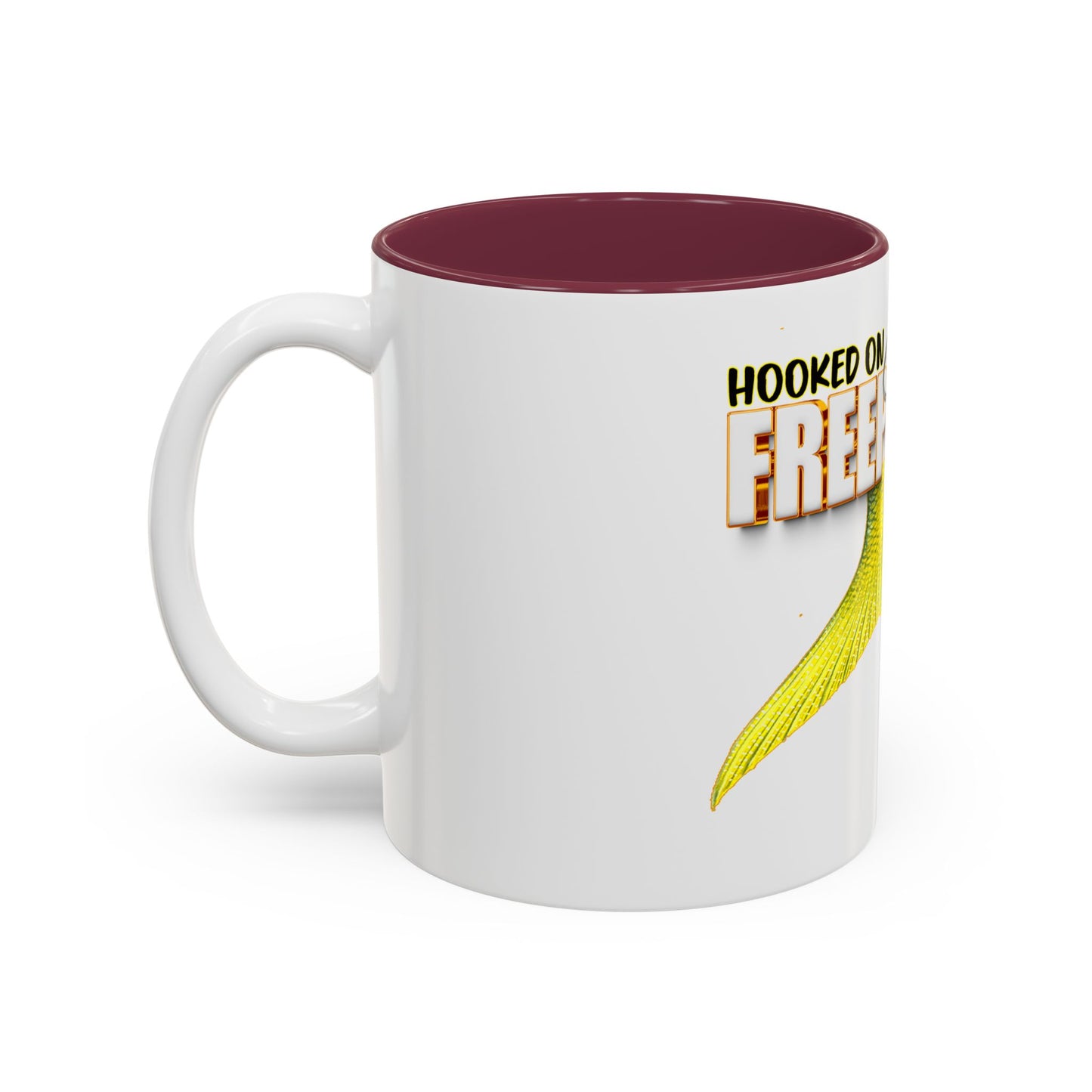 Hooked on Freeport Bahamas Mermaid Tail Fishing Mug | Two-Tone Accent