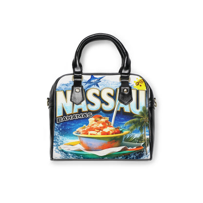 Nassau Bahamas Shoulder Handbag – Tropical Conch Salad Beach Tote