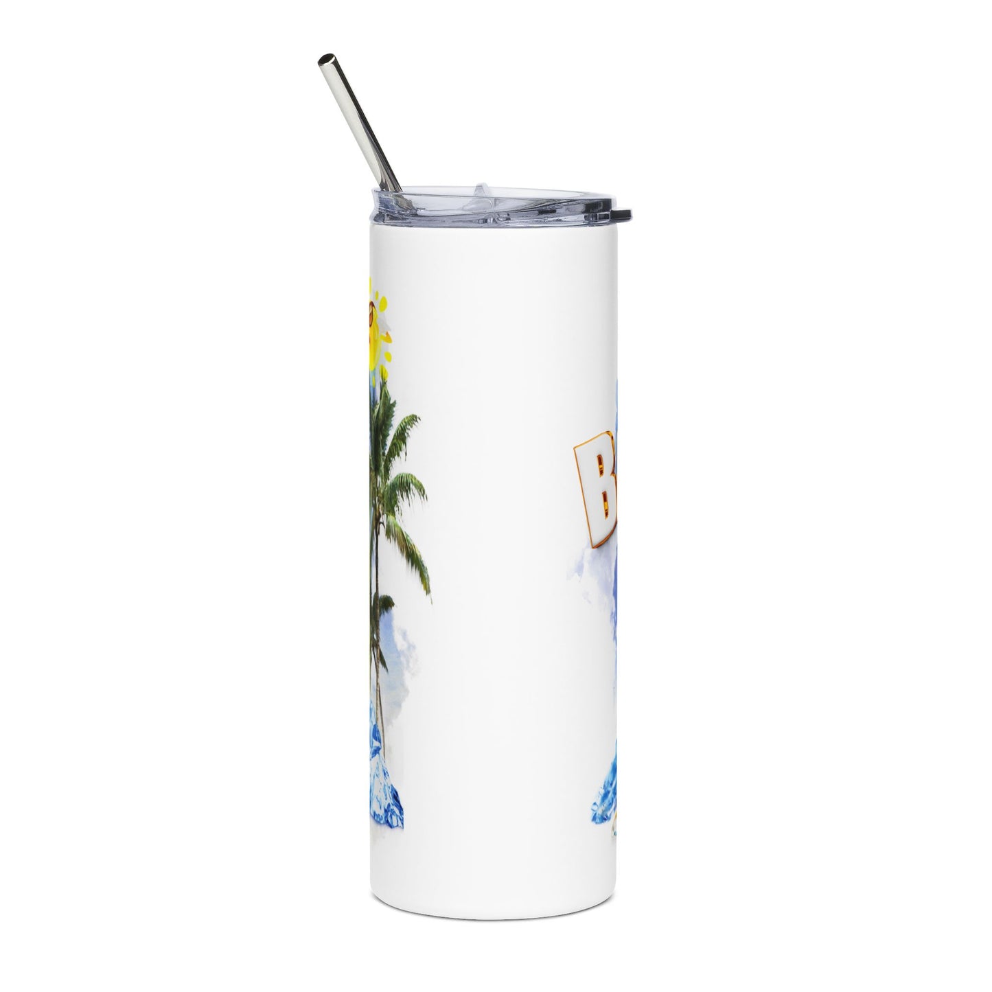Bimini Bahamas Beer Bottle Tumbler | 20oz Stainless Steel Travel Tumbler