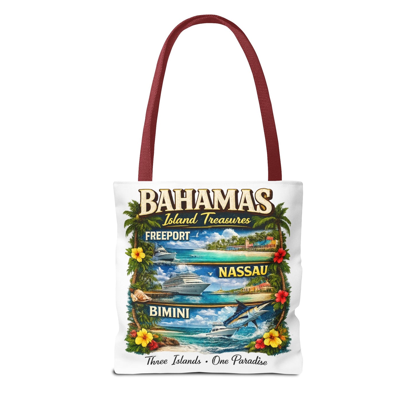 Bahamas Island Treasures Tote Bag – Freeport Nassau Bimini Beach Souvenir