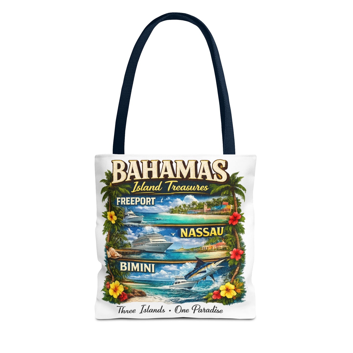 Bahamas Island Treasures Tote Bag – Freeport Nassau Bimini Beach Souvenir