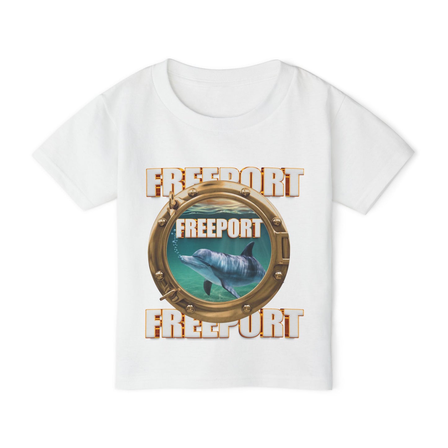 Freeport Dolphin Porthole Toddler T-shirt | Nautical Ocean Sea Life