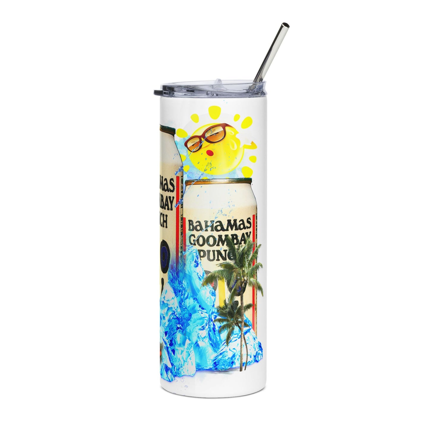 Bimini Bahamas Goombay Punch Can Tumbler | 20oz Stainless Steel Travel Cup