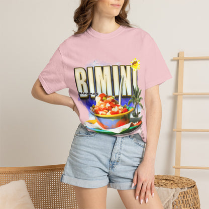 Rimini Beach Bowl T-Shirt | Italian Seaside, Palm Tree, Retro Postcard