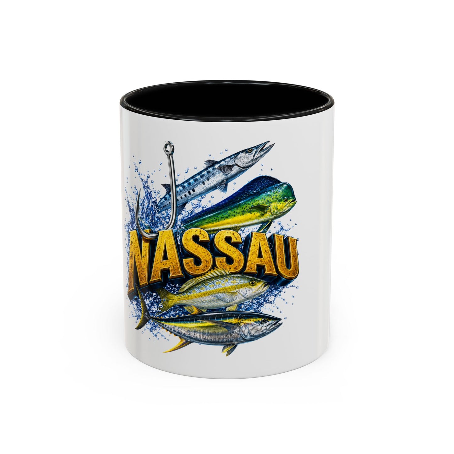 Nassau Fishing Mug – Tropical Gamefish Accent Coffee Cup (11/15oz)