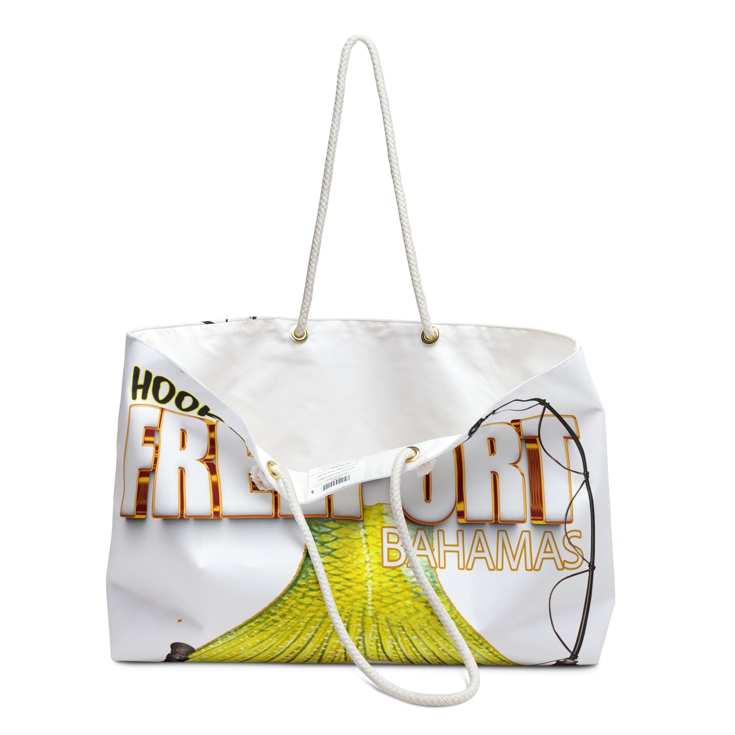 Hooked on Freeport Bahamas Weekender Bag | Fishing Tail Graphic
