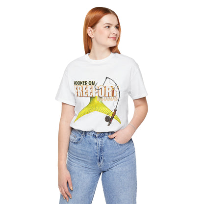 Hooked on Freeport fish tail fishing tee | Fishing T-Shirt