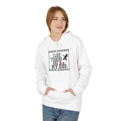 Bimini Bahamas Fishing Hoodie – “I Like Fish And My Dog” Graphic