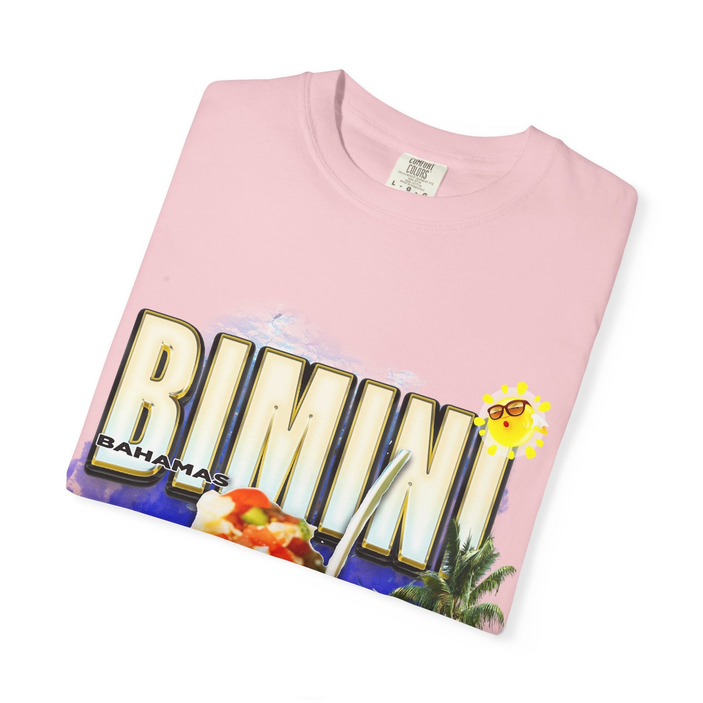 Rimini Beach Bowl T-Shirt | Italian Seaside, Palm Tree, Retro Postcard