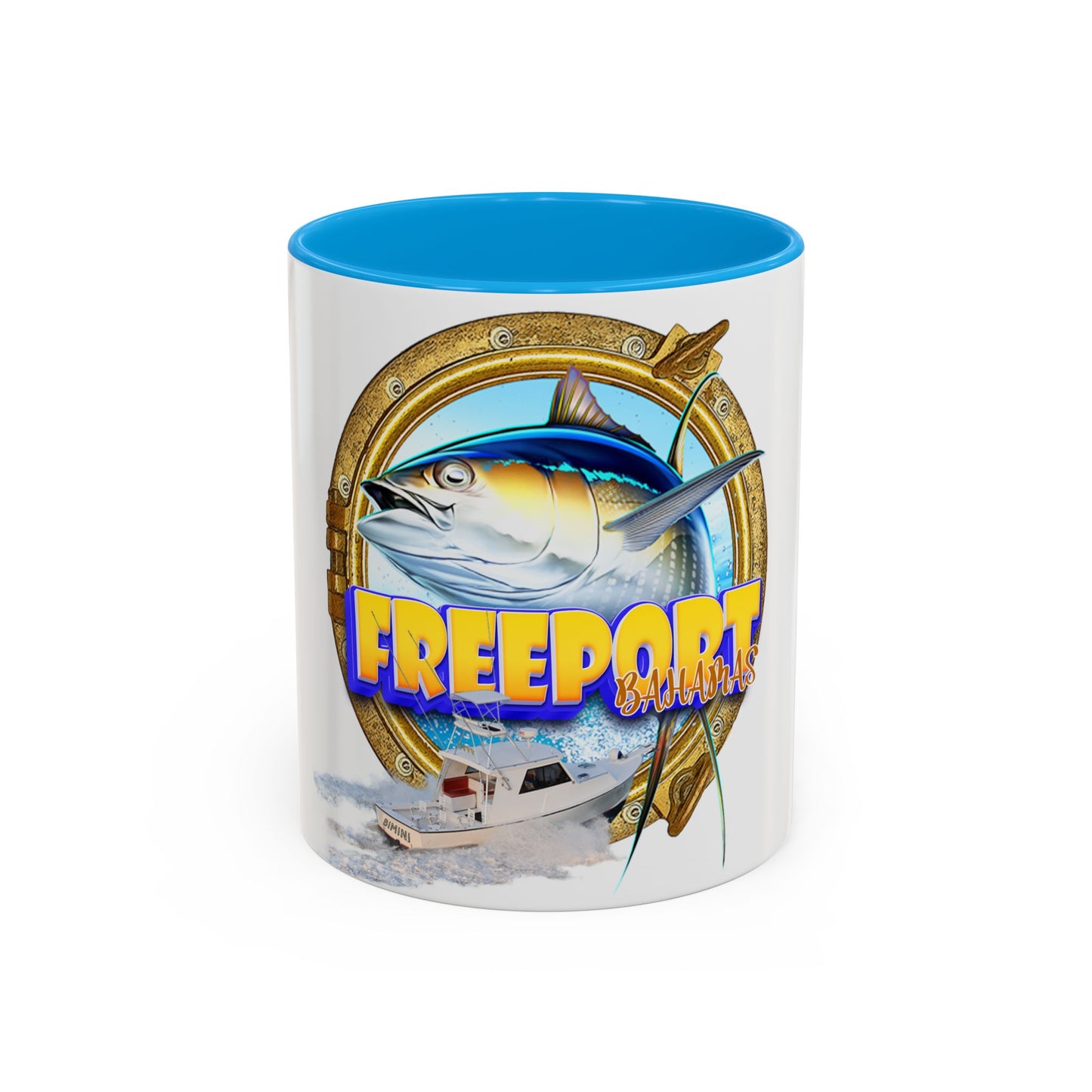 Freeport Marlin Fishing Mug | Color Accent Ceramic Mug