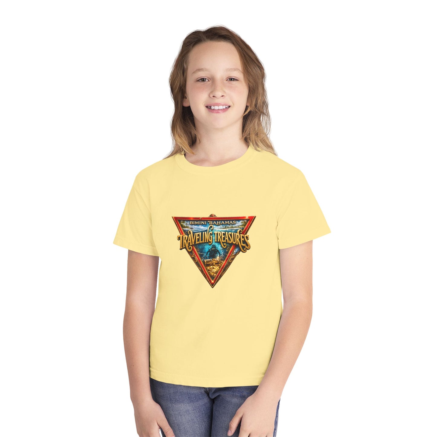 Youth Tee - 'Traveling Treasures' Vintage Adventure Graphic