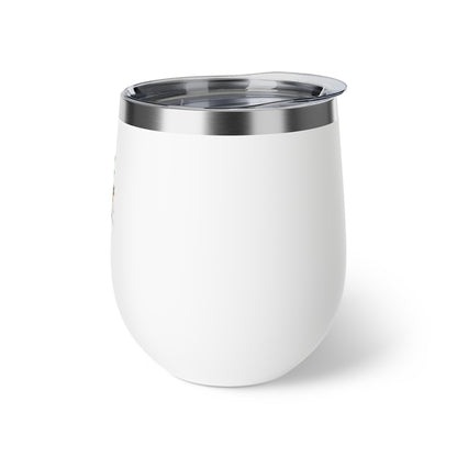 Freeport Bahamas palm tree logo Copper Vacuum Insulated Cup 12oz | Travel Tumbler