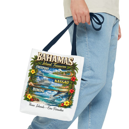 Bahamas Island Treasures Tote Bag – Freeport Nassau Bimini Beach Souvenir
