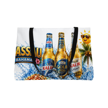 Weekender Tote Bag — Nassau Bahamas Kalik Beer Beach Tote
