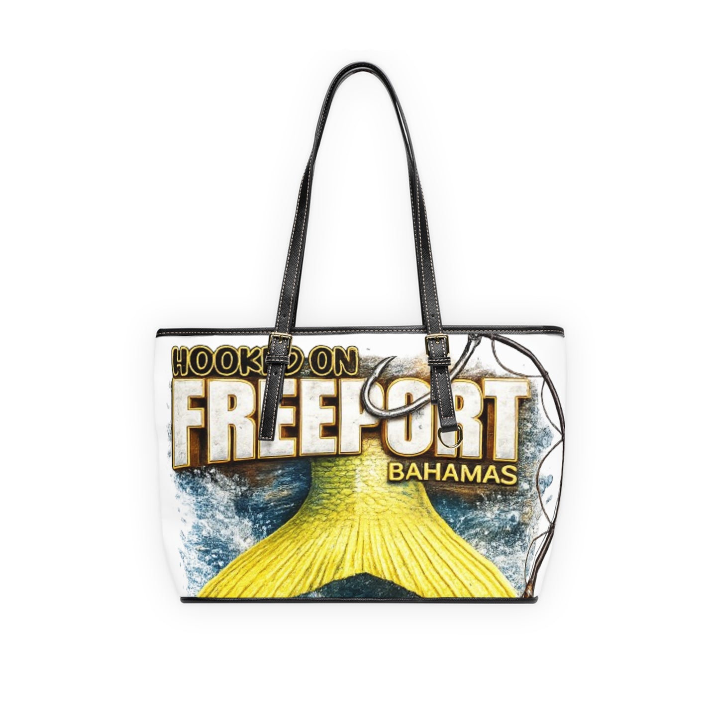 Freeport Bahamas Mermaid Tail PU Shoulder Bag – Hooked On Freeport Beach Tote