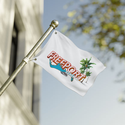 Freeport Bahamas Beach Scene Flag | Double Sided Flag, Palm Tree Design