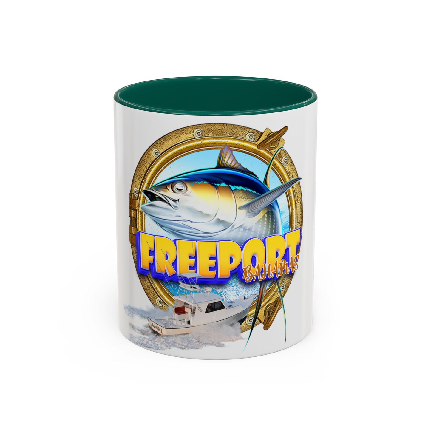 Freeport Marlin Fishing Mug | Color Accent Ceramic Mug