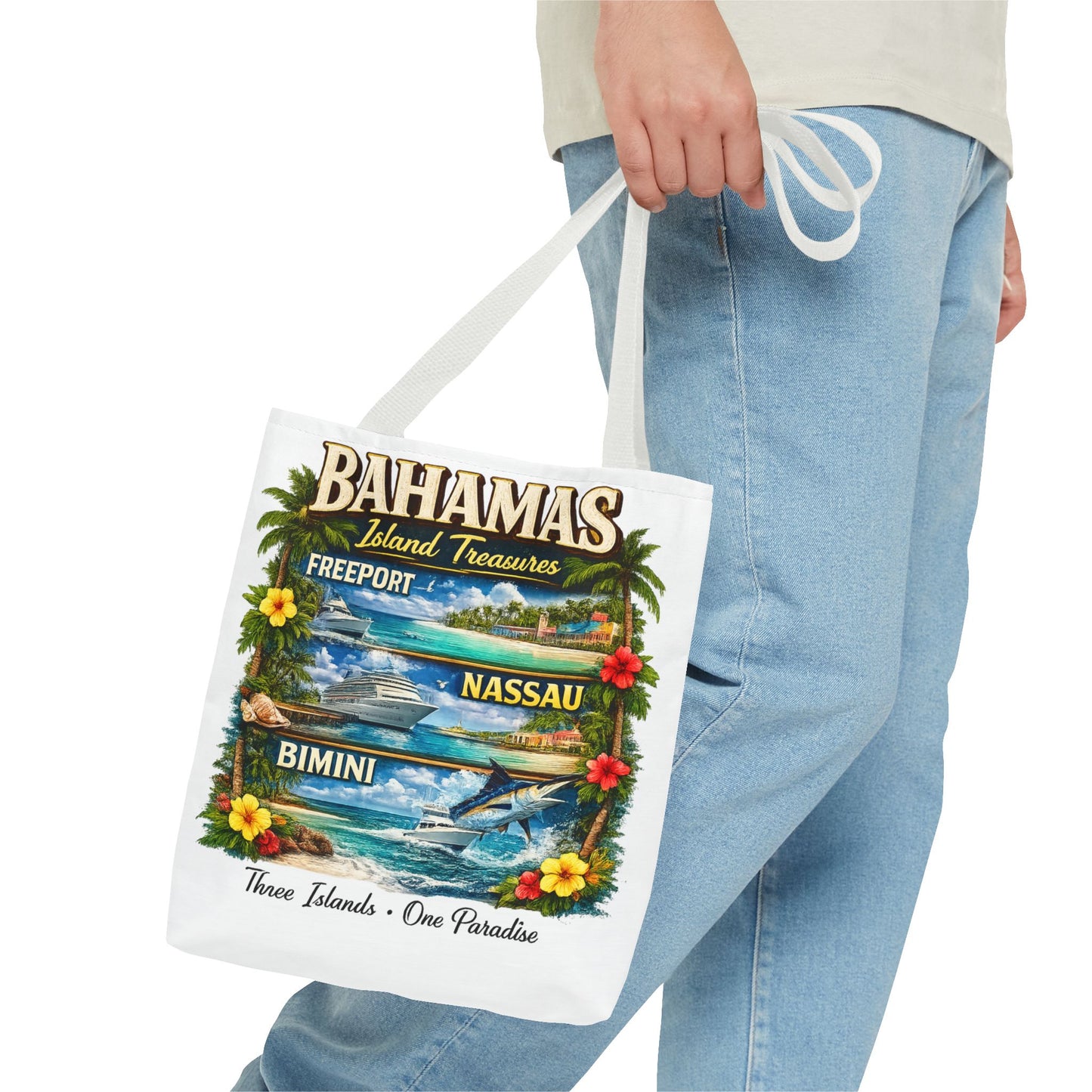 Bahamas Island Treasures Tote Bag – Freeport Nassau Bimini Beach Souvenir