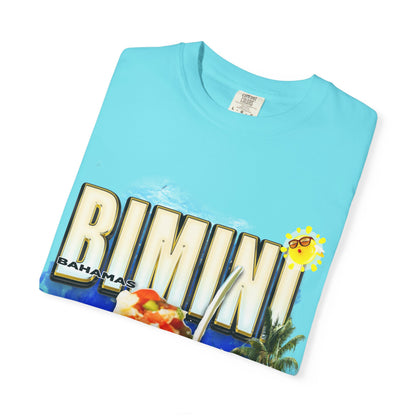 Rimini Beach Bowl T-Shirt | Italian Seaside, Palm Tree, Retro Postcard