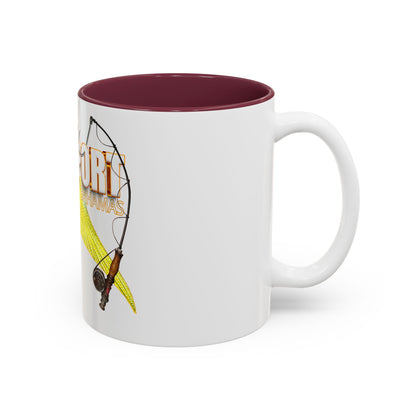 Hooked on Freeport Bahamas Mermaid Tail Fishing Mug | Two-Tone Accent