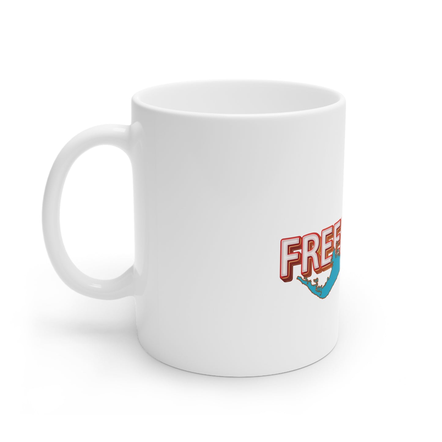 Freeport Bahamas Palm Trees Map Mug | Ceramic Travel Souvenir