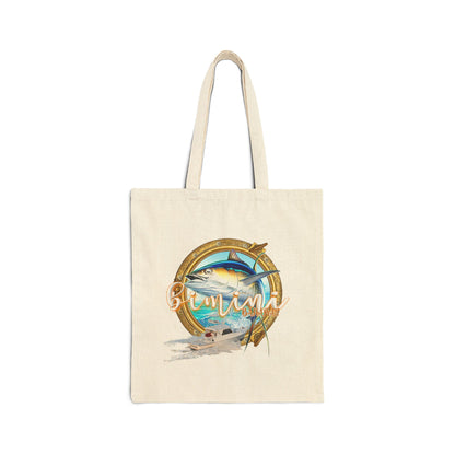 Tote Bag - 'Gulf Stream' Beach Fishing Canvas Tote