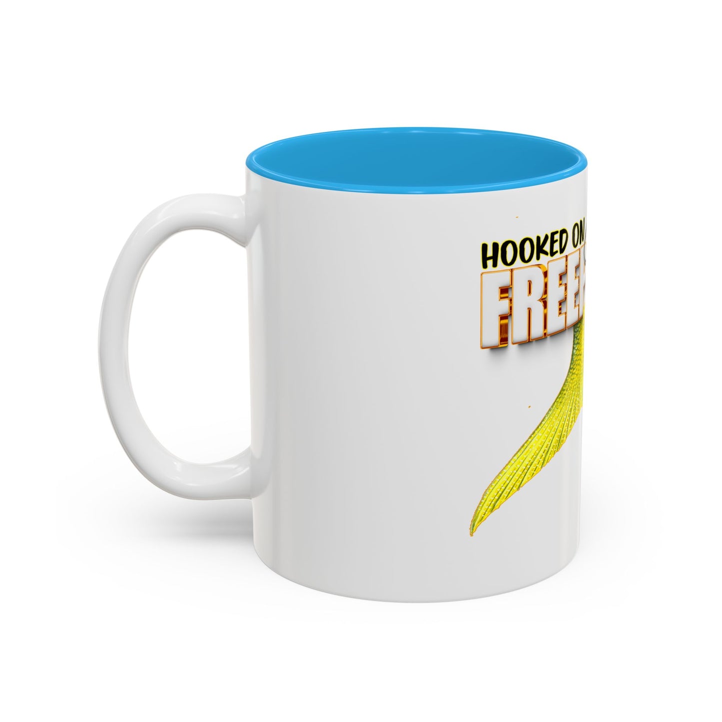 Hooked on Freeport Bahamas Mermaid Tail Fishing Mug | Two-Tone Accent