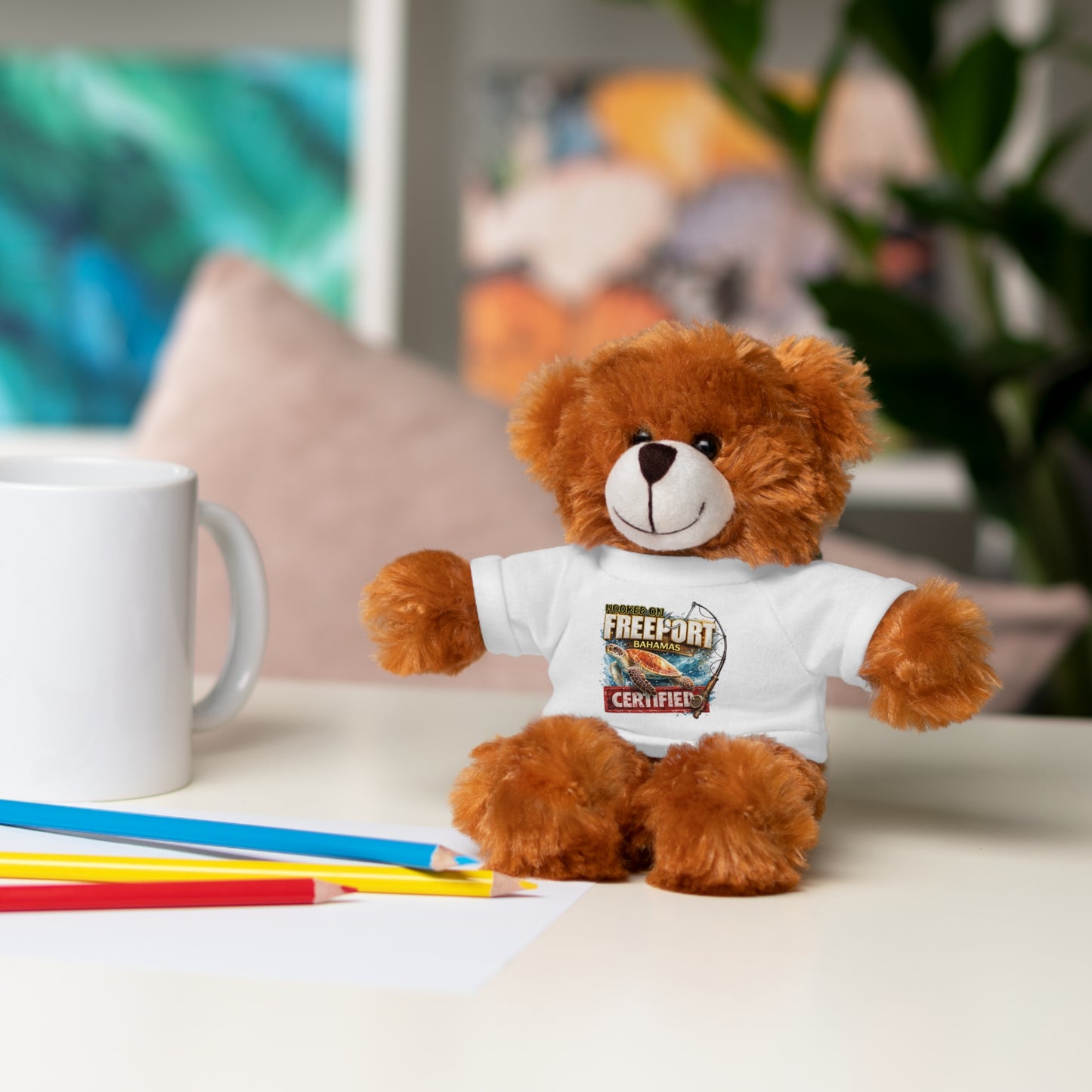 Plush Bear with 'Freeport Certified' Tee - Soft Stuffed Animal Gift