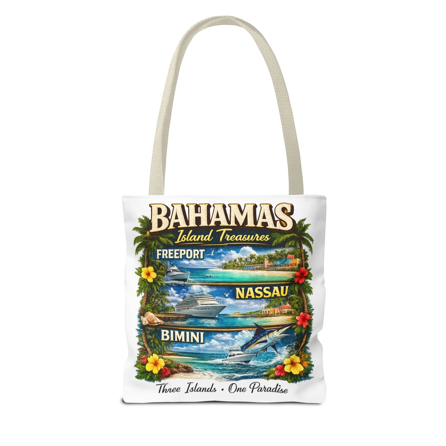 Bahamas Island Treasures Tote Bag – Freeport Nassau Bimini Beach Souvenir