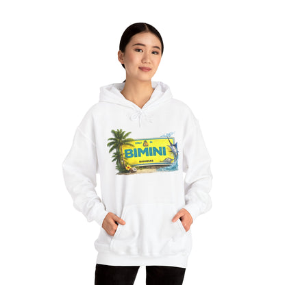 Bimini Bahamas Vintage Travel Hoodie — Tropical Palm Island Souvenir Sweatshirt