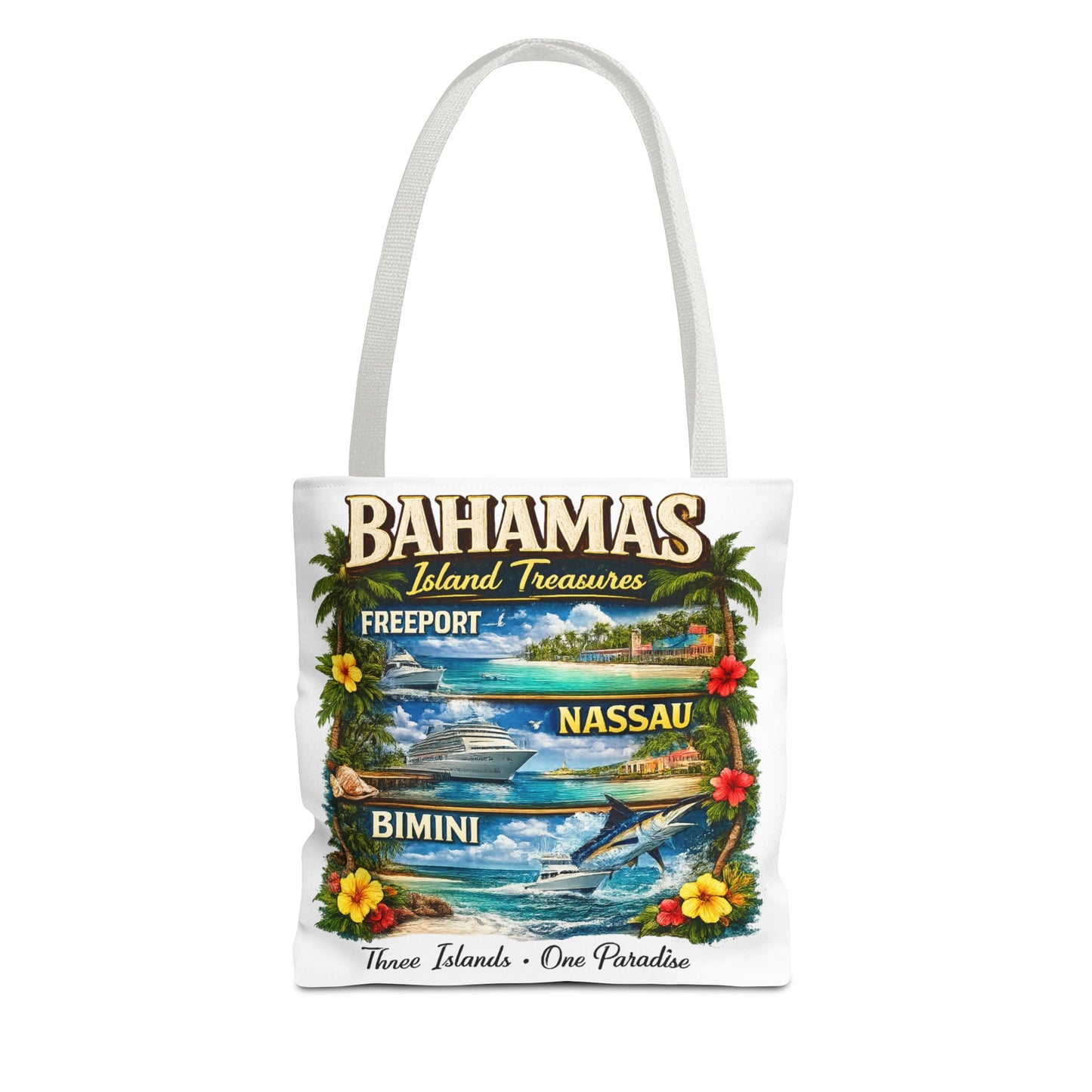 Bahamas Island Treasures Tote Bag – Freeport Nassau Bimini Beach Souvenir