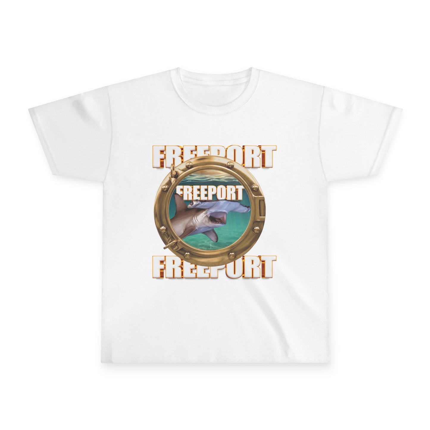 Freeport Shark Porthole Tee | Nautical Ocean Theme Youth Shirt