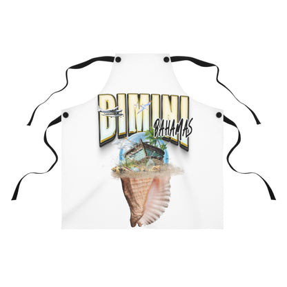 Bahamas Conch Shell Apron — 'Bimini' Tropical Island Kitchen Apron