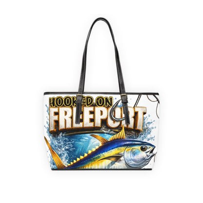 Tote Bag — "Hooked on Freeport" Tuna Fishing PU Shoulder Bag