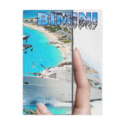 Bimini Bahamas Yacht Beach Minky Blanket | Tropical Ocean Cruise Throw
