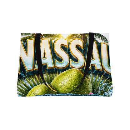 Nassau Weekender Tote Bag — Tropical Palm & Coconut Beach Travel Bag