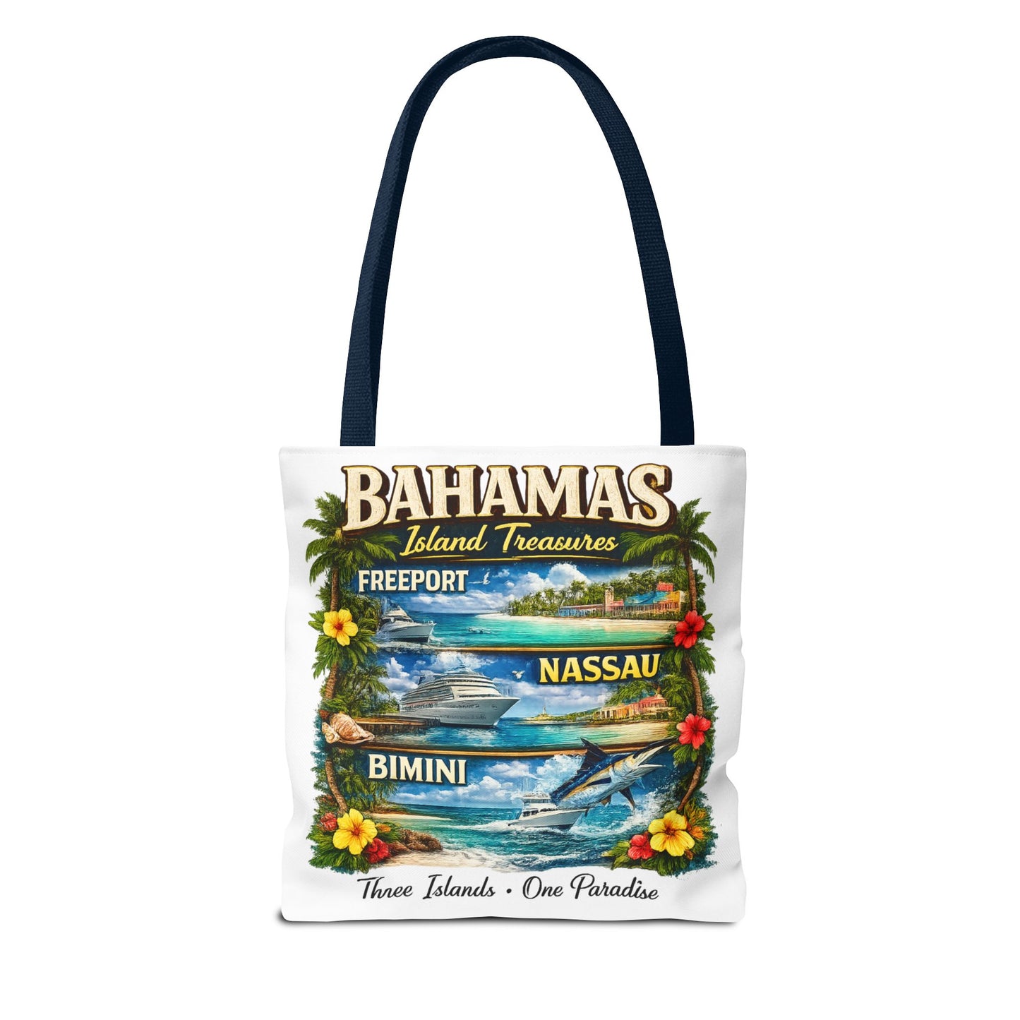 Bahamas Island Treasures Tote Bag – Freeport Nassau Bimini Beach Souvenir
