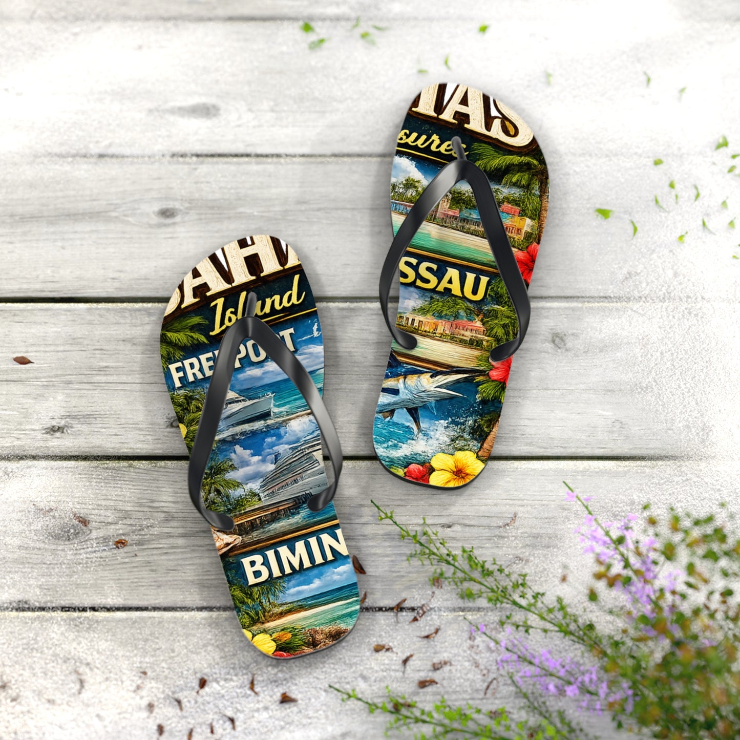 Bahamas Island Resort Flip Flops – Nassau & Bimini Tropical Vacation Sandals