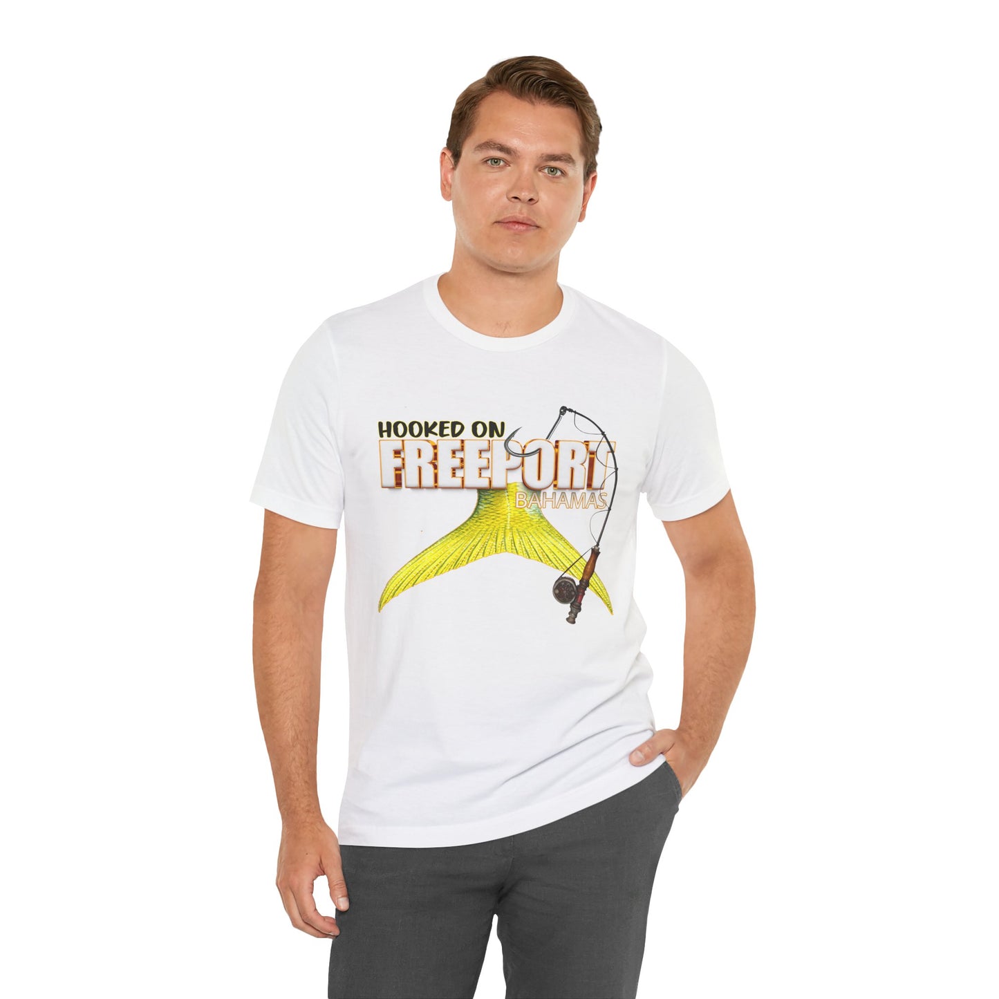 Hooked on Freeport fish tail fishing tee | Fishing T-Shirt